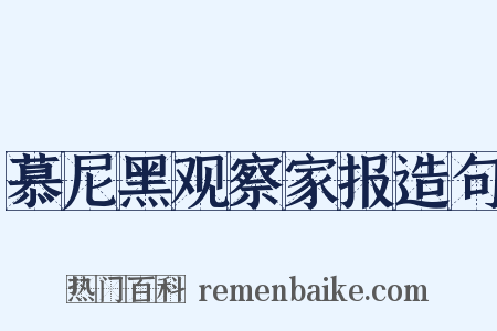 慕尼黑观察家报造句是什么意思的图片